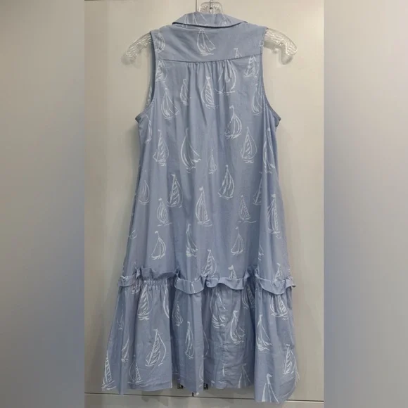 LIKE NEW Lilly Pulitzer Dress, Sz XS, Lt Blu/Wht Sailboat Print from Spring 2024 - Picture 3 of 8